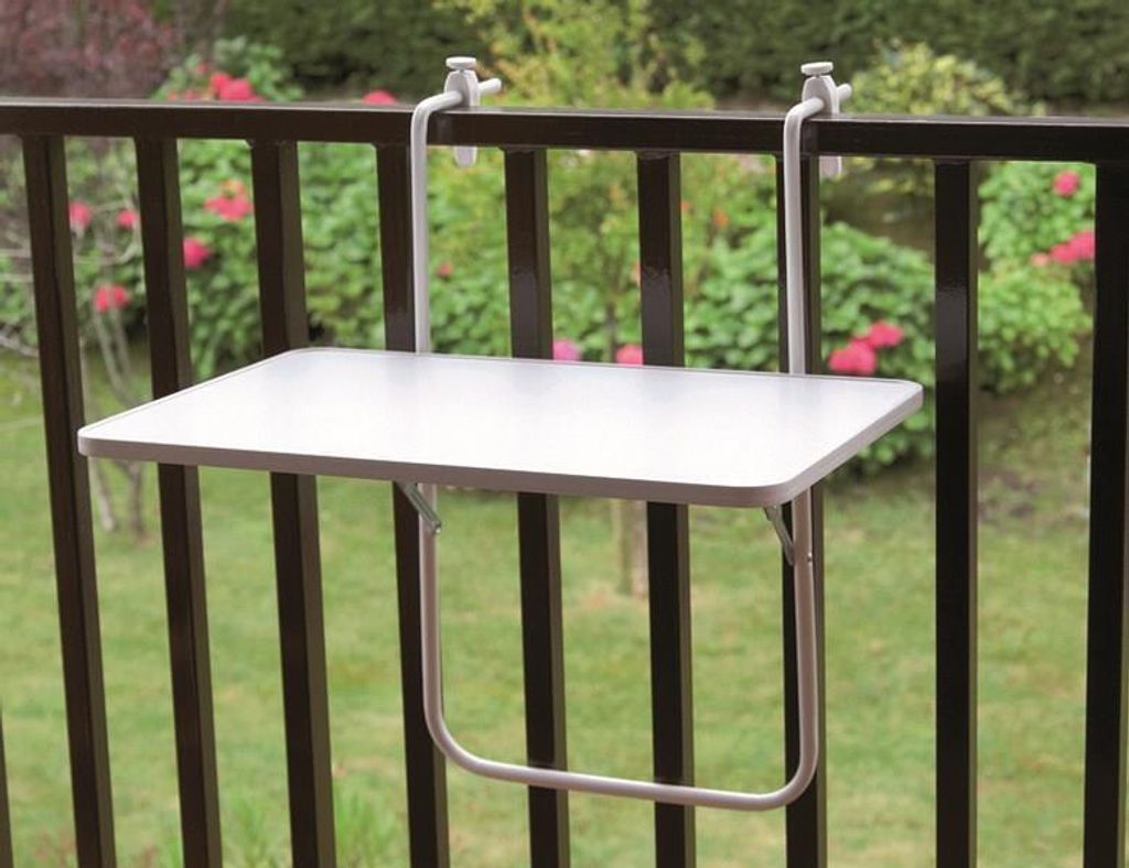 ALCO R28B Table suspendue pour balcon 60x40 cm, blanche Image du produit 