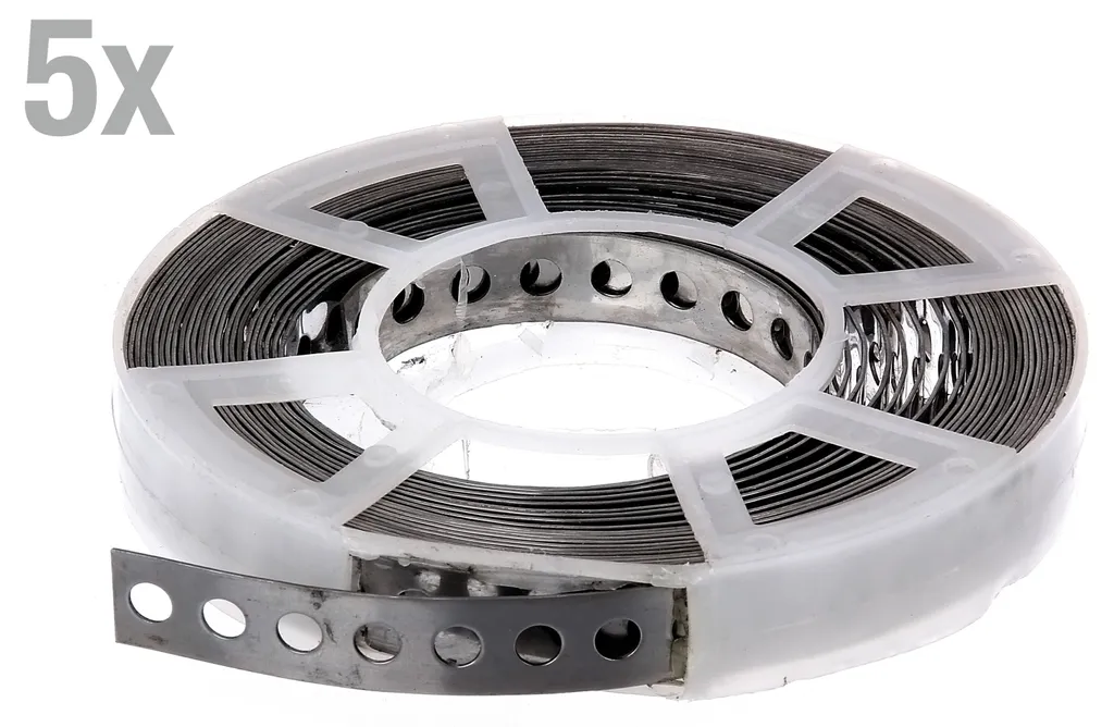 Rotolo Nastro Forato Inox 17mm x 10m KAR | Acciaio VA Alta Resistenza