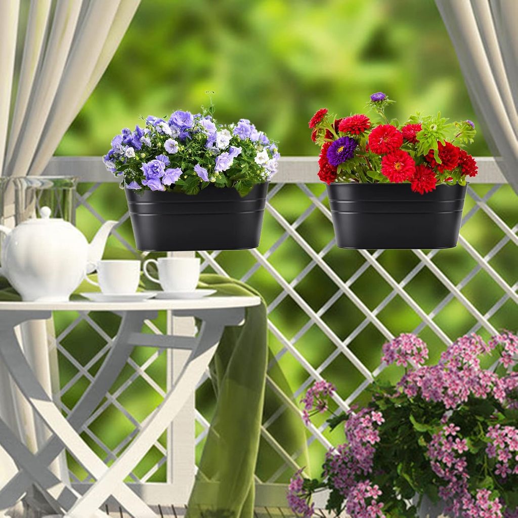 2 Stück Blumentopf Hängend, Blumentöpfe zum Aufhängen mit