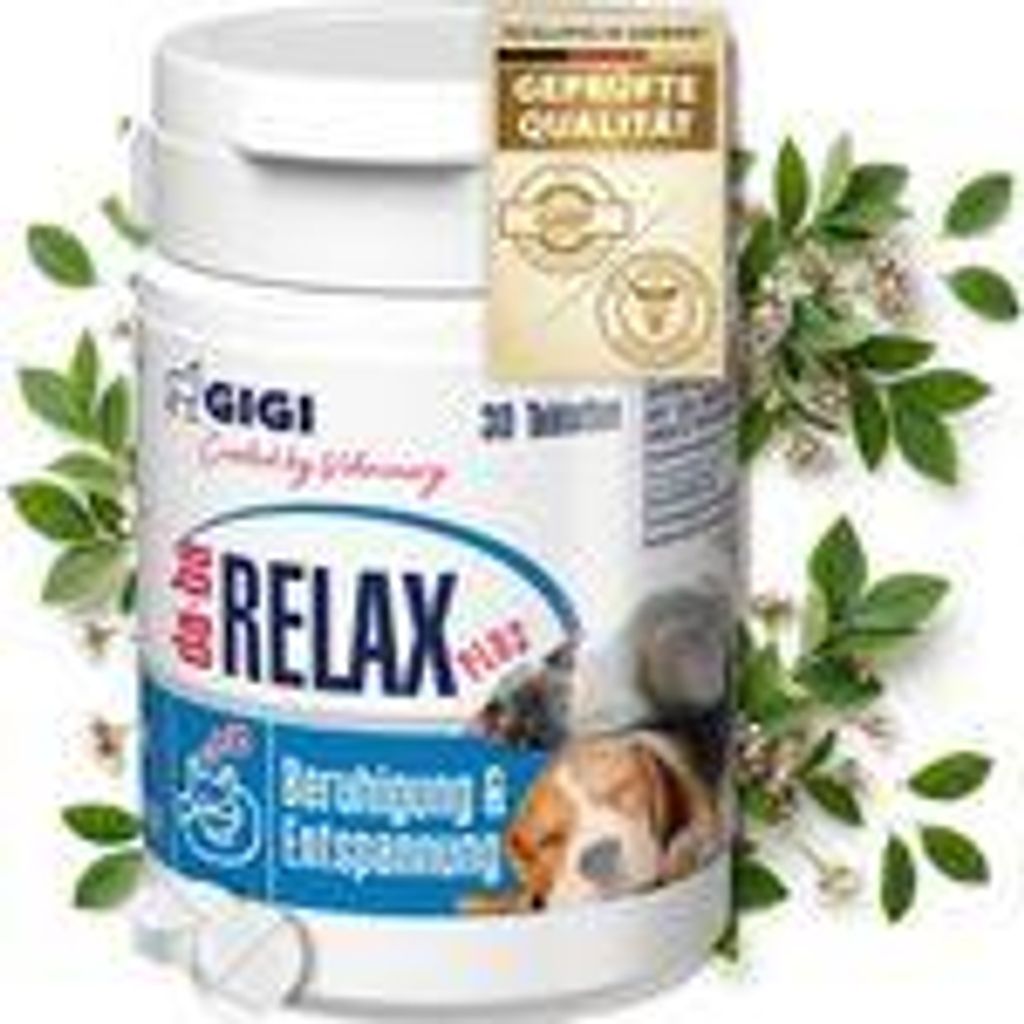 GIGI VET Da-ba Relax Plus - Beruhigungsmittel für Katzen und Hunde - Stresslinderung - 30 Tabletten