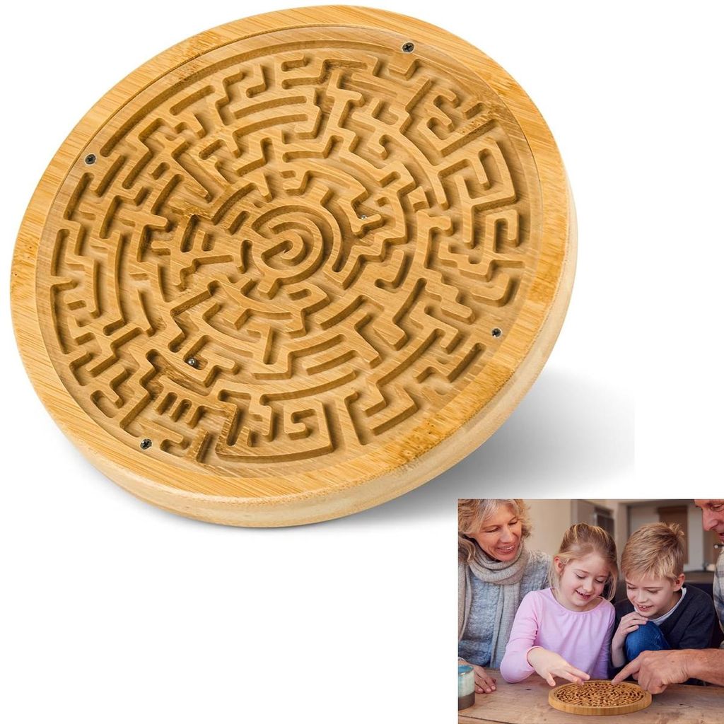 Holzlabyrinth-Brettspiel fuer Kleinkinder, Aktivitaetsbrett, Denksportaufgabe, Logikspiel, Kinder, Jugendliche, Erwachsene, paedagogisches Spielzeug