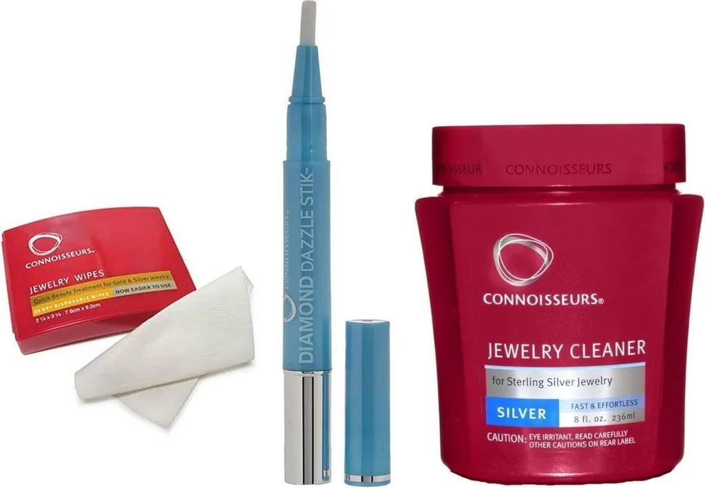 Kit Nettoyage Bijoux Argent 236ml avec 25 Lingettes et Stylo Diamant