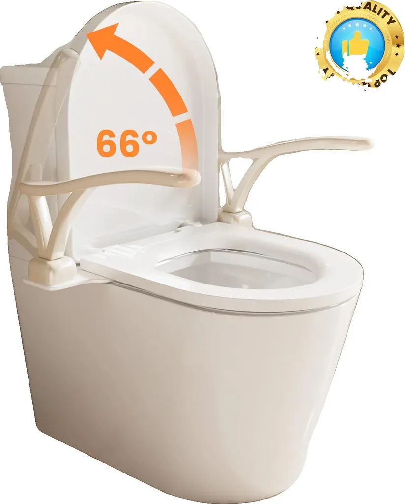 Barre d'appui WC pliable et ajustable - Cadre de sécurité ergonomique