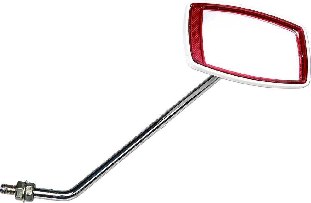 Spiegel - Nr. 18 rote Umrahmung mit Reflektor - für Simson SL1 Mofa