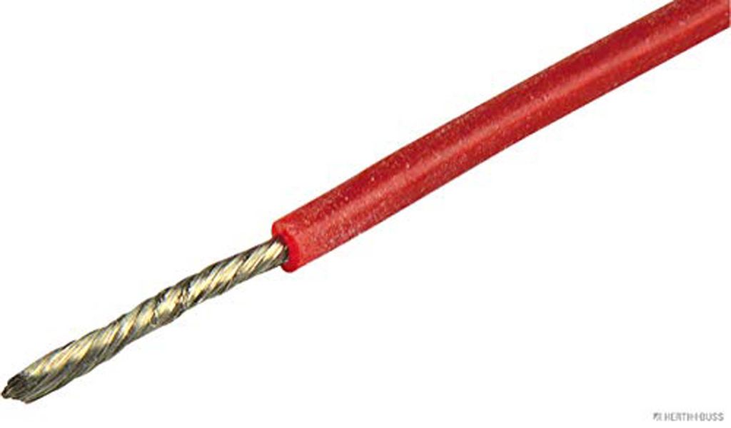 Herth+Buss Kabel Elektrokabel Silikon 0,75 mm rot 5mtr.