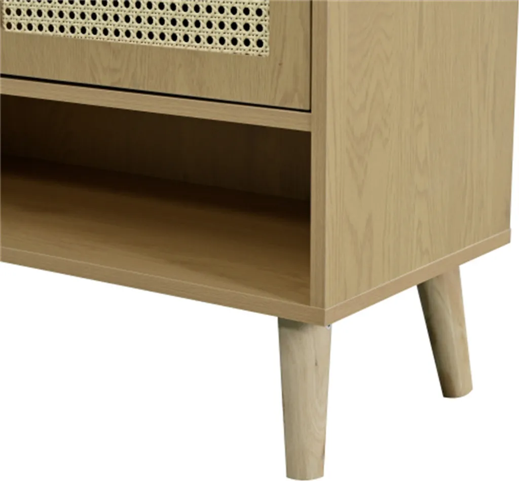 Solution de rangement entrée 80cm : commode rotin pour petits espaces - 6
