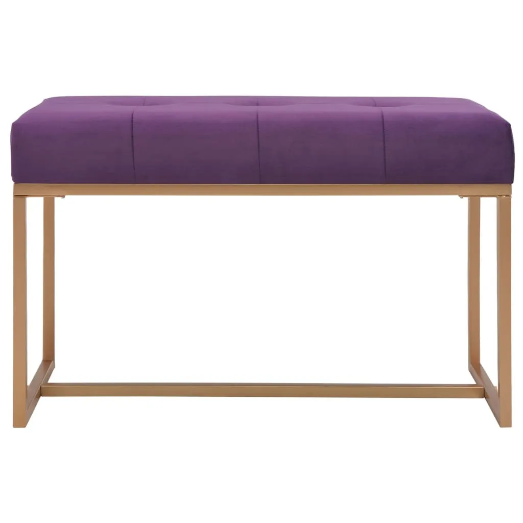 Banc 80 cm Lila Velvet - Solution Assise Compacte et Décorative - 2