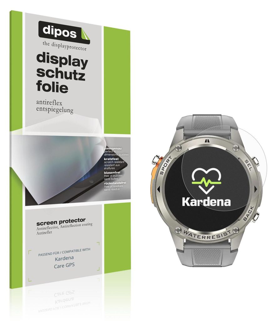 6x Schutzfolie für Kardena Care GPS matt Displayschutzfolie Folie Display Schutz dipos