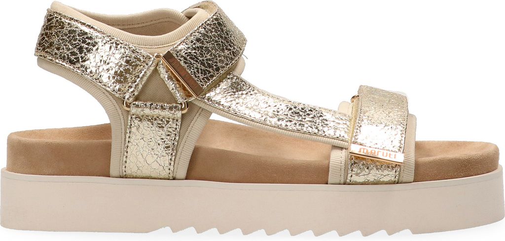 Maruti Beau Sandalen Plat - Goudkleur - Maat 42