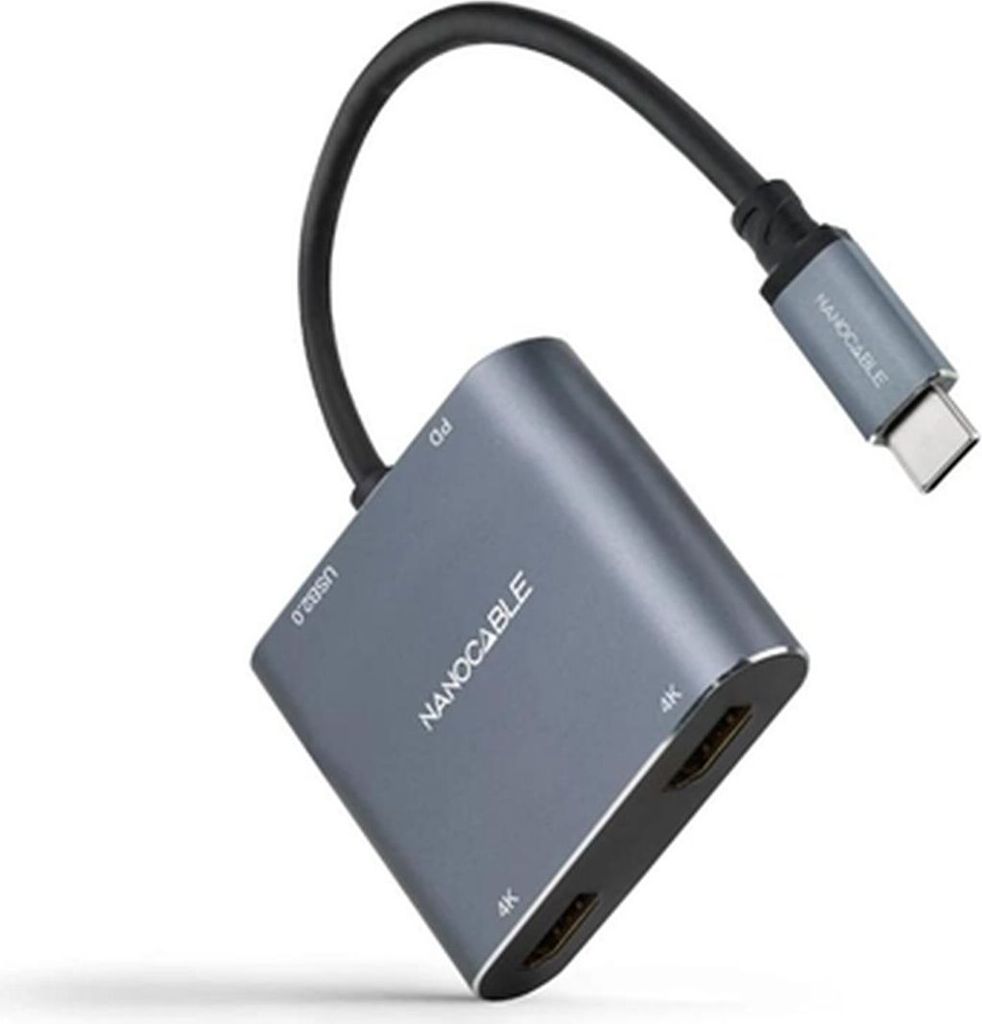 Usb-c konverter A 2xhdmi/usb-a/usb-c Pd Nanocable Produktbild 