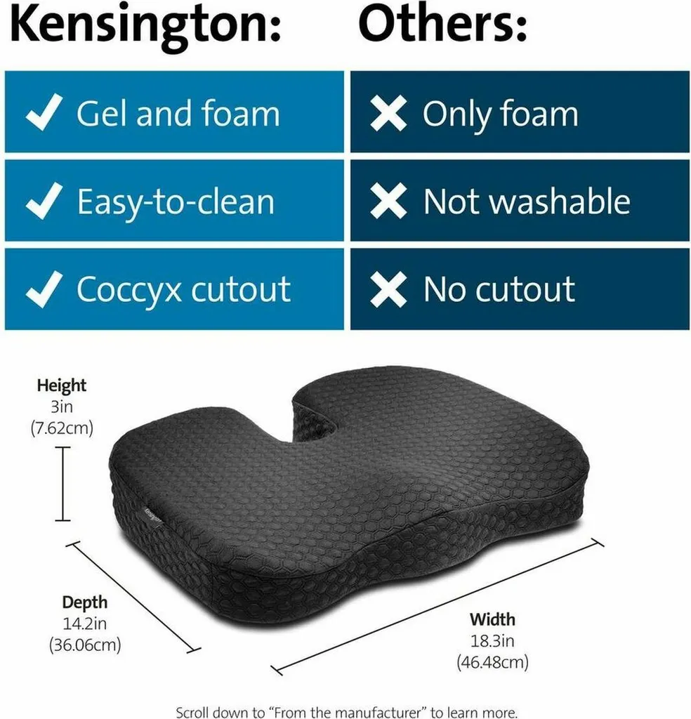 Eleganza Ergonomica: Poggiapiedi Kensington K55807WW Nero Premium