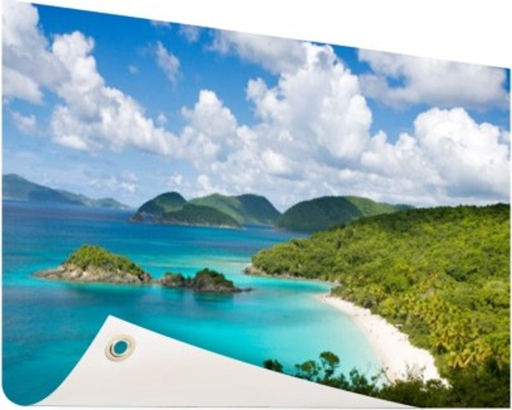 MuchoWow 120x80 cm Outdoor-Poster Gartendeko Sichtschutz Garten Poster für den Garten Karibische Inseln und Strände
