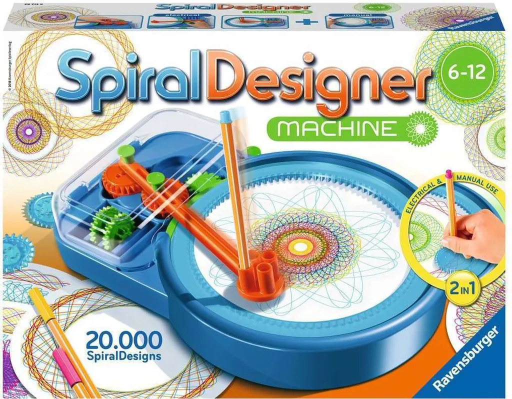 Machine à dessiner des spirales 29713 : fini les dessins ratés au stylo