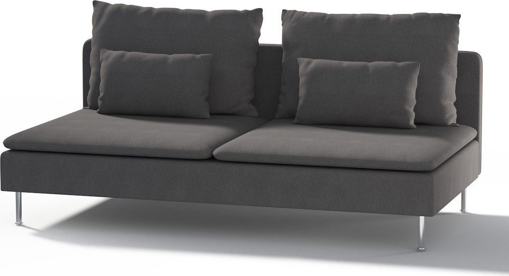 Dekoria Bezug für Söderhamn Sitzelement 3, dunkelgrau, Bezug für Sitzelement 3