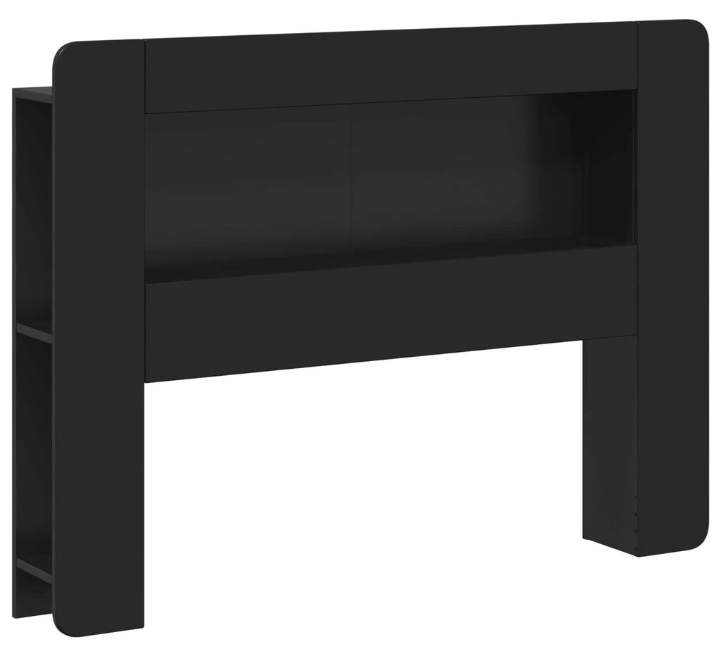 vidaXL Kopfteil-Schrank mit Speicher Schwarz Holzwerkstoff