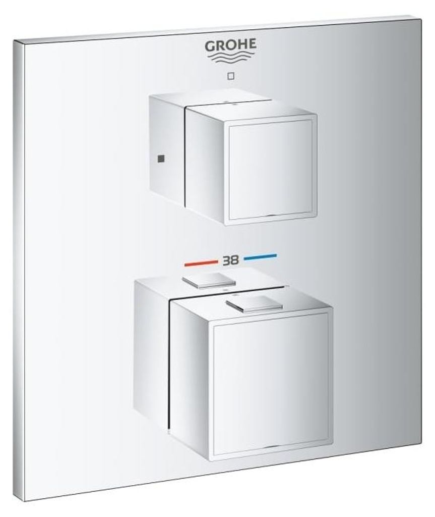 Grohe Grohtherm Cube Thermostat-Brausebatterie, für Rapido SmartBox, 1 Absperrventil, 24153000