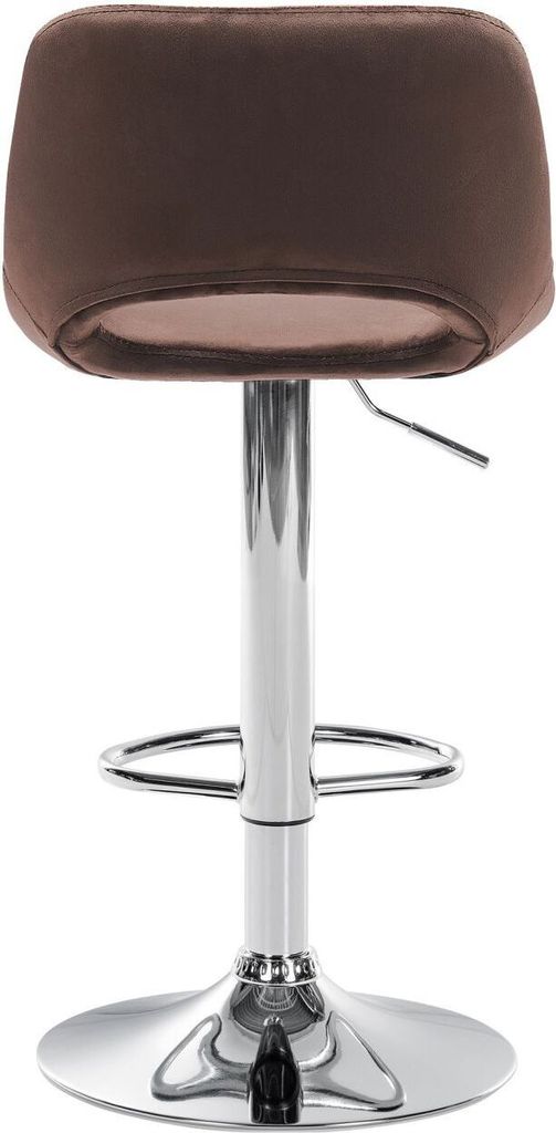 Barhocker Camden Samt chrom braun
