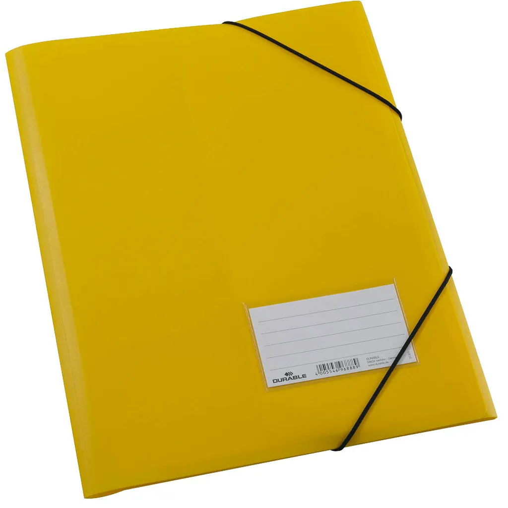 Dossier d'angle pour classement A4 jaune DURABLE 999109647 à rabats