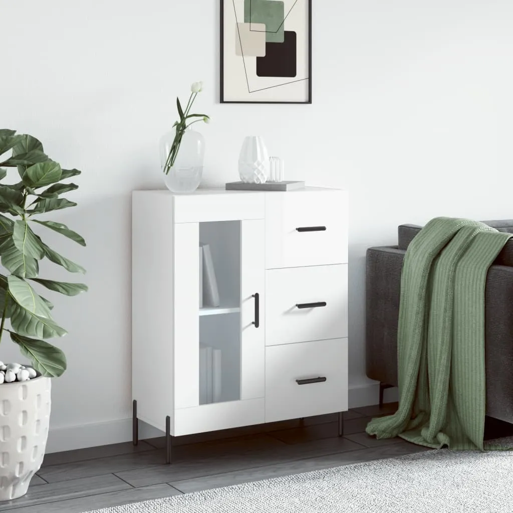 Buffet vidaXL Bianco Lucido 69,5x34x90 cm - Mobiletto Multiuso Casa