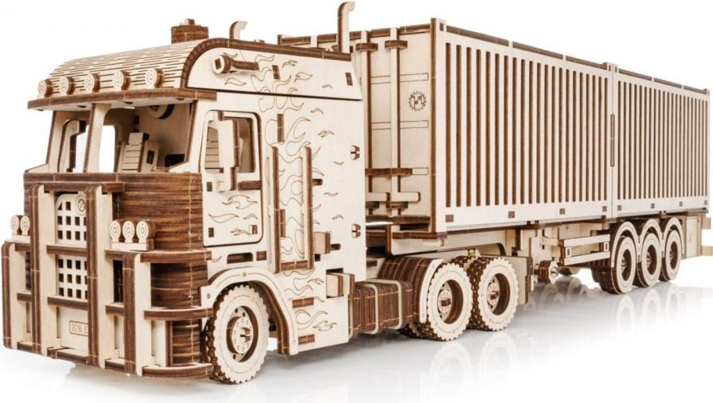 3D puzzle, Road King Návěs kamionu (kontejner), EWA, dřevo, Obrázek produktu 