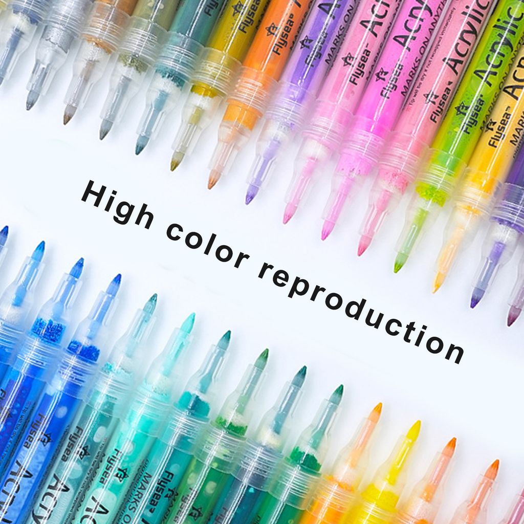 Klarer Druck Acryl-Marker-Farbstift Ölbasierter Soft Tip-Marker-Stift Komfortabler Griff Graffiti Art Paint Pen