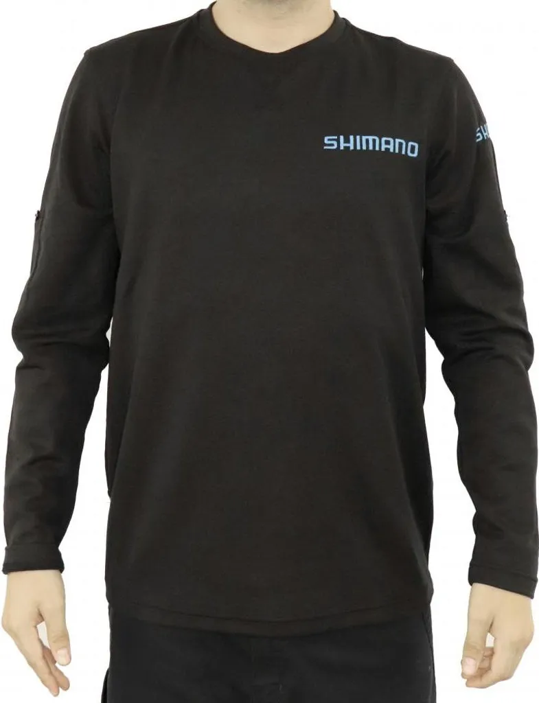 Maillot Cycliste Noir SHIMANO Workshop 269g Respirant à Manches Longues