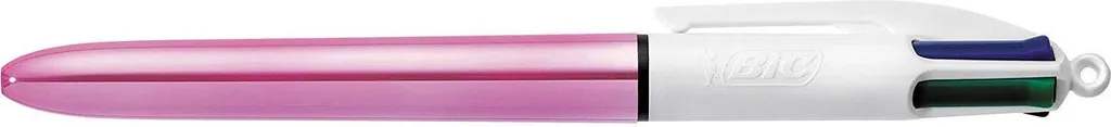 Penna BIC 4 Colori Shine Multicolore - Ideale per Diario e Creatività