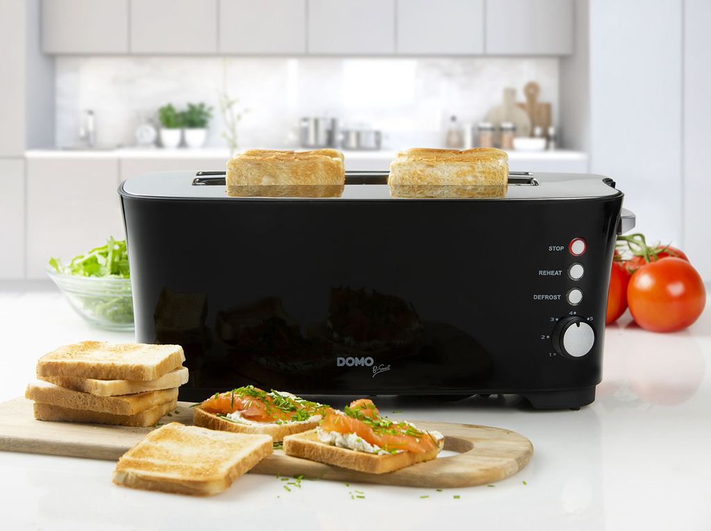 Domo DO961T Toaster 7 4 Scheibe(n) 1350 W Schwarz Produktbild 