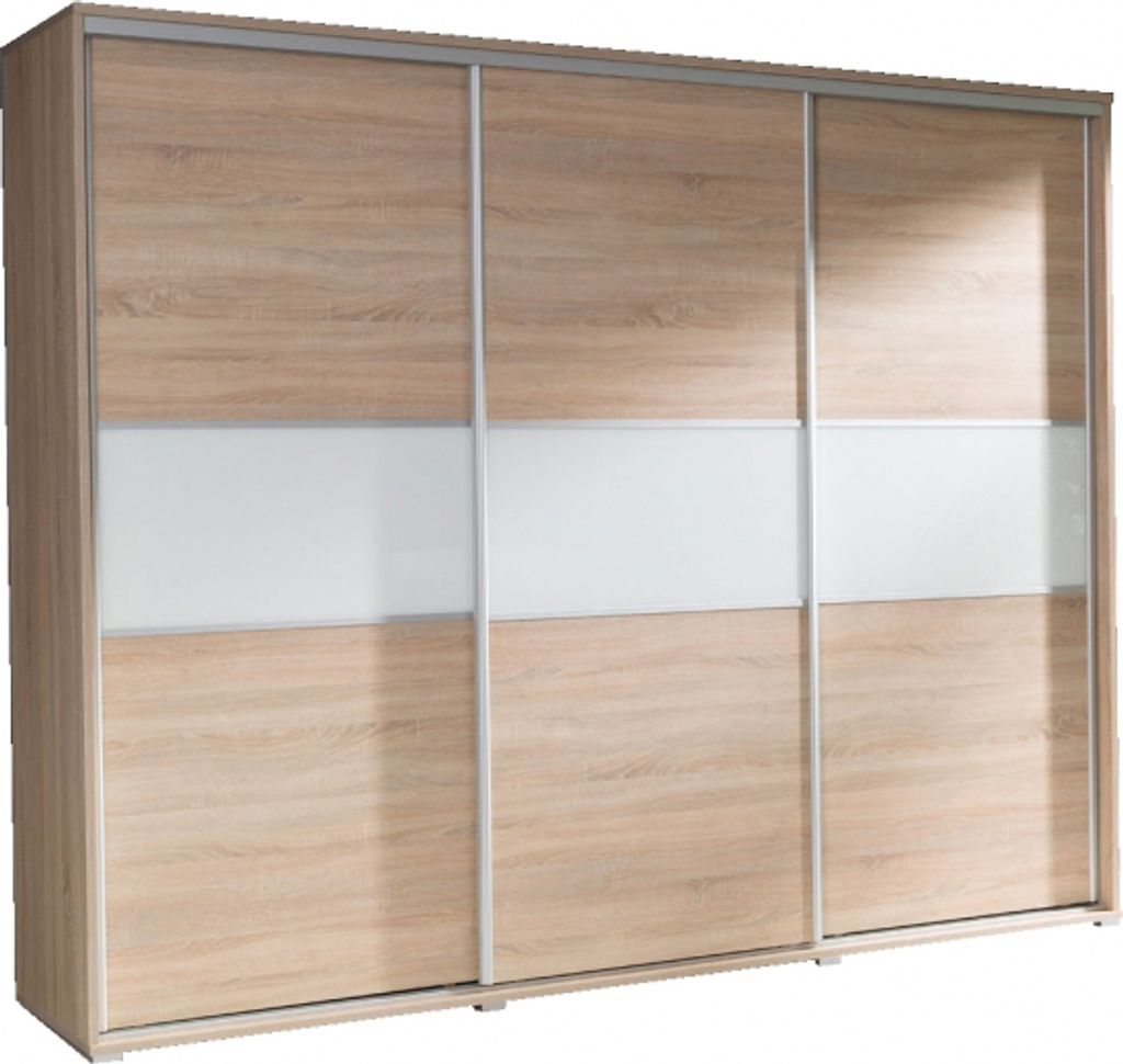 Großer Schiebeschrank, Spiegelschrank, geräumiger Kleiderschrank, modernes Design, klassischer Stil, einfaches Design, Kleiderstange aus Metall, ...