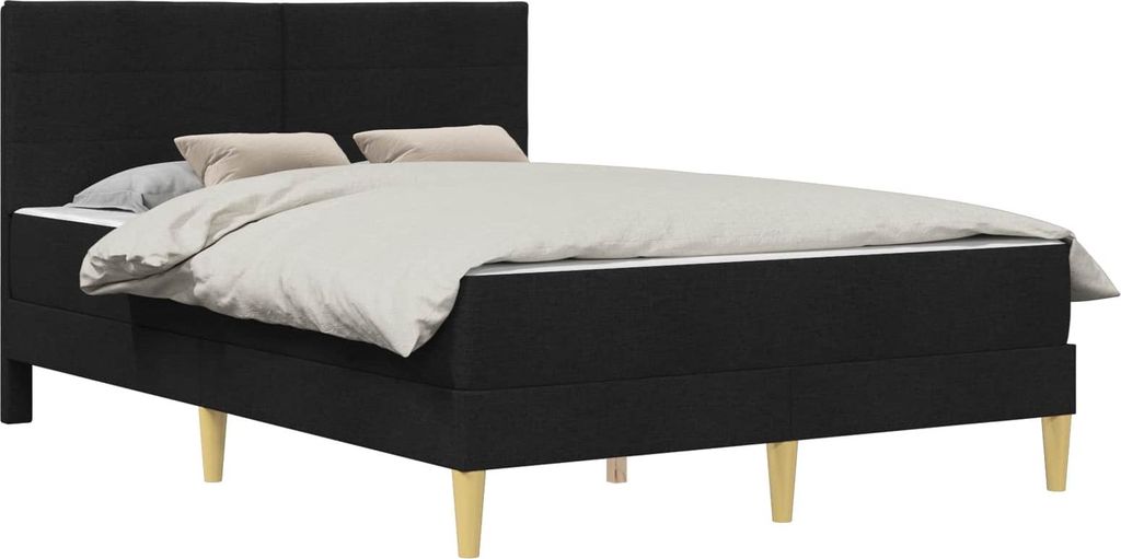 "im SALE"Bettrahmen 1-2 PLACES - modernen Design - Polsterbett mit Lattenrost - Schwarz 120x200 cm Polyester - Klassische Betten NeuMöbel78308