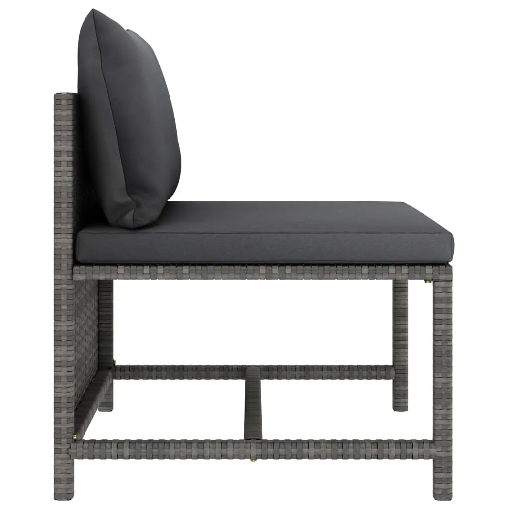 VidaXL Divani Centrali 2 pz Polyrattan e Legno Massello di Eucalipto | Leroy Merlin