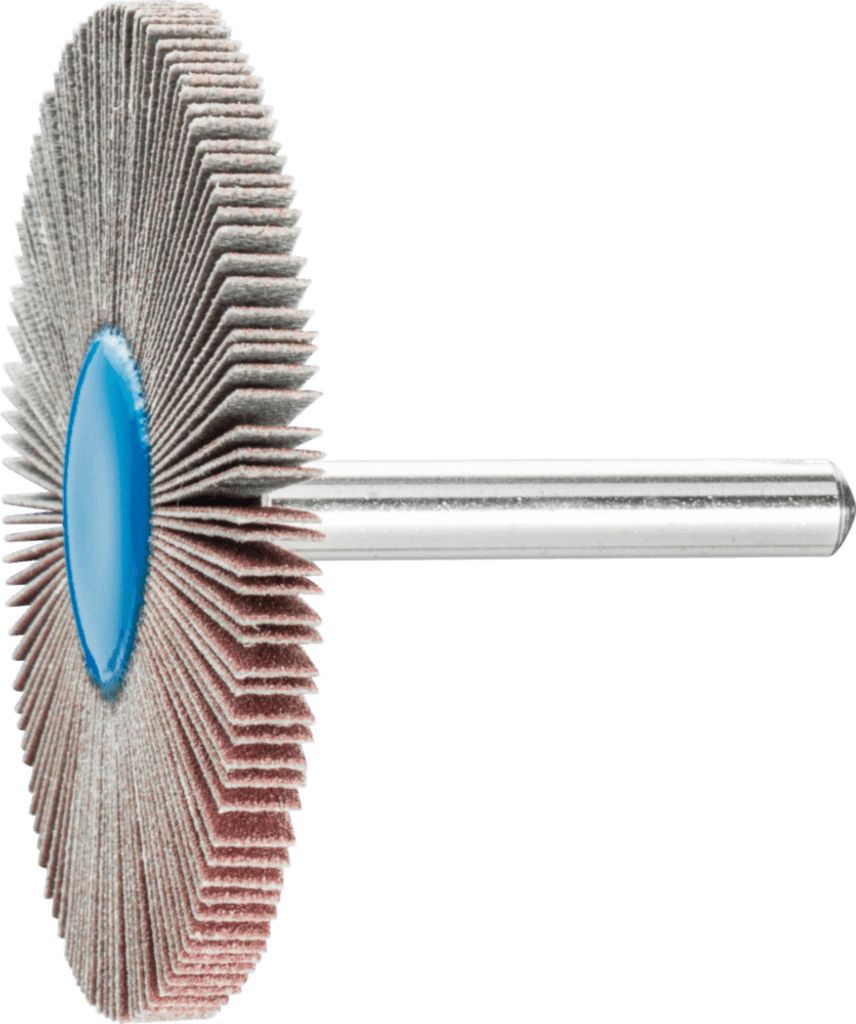 PFERD TOOLS Korund Fächerschleifer F Ø 60x5 mm Schaft-Ø 6 mm A180 für Feinschliff und Finish
