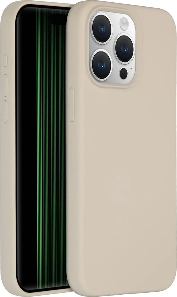 Custodia in silicone Accezz Liquid per iPhone 15 Pro Max - Stone
