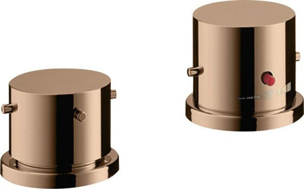 hansgrohe AXOR Starck 2-Loch Wannenrandarmatur mit Thermostat und Zerogriffen, 10480300