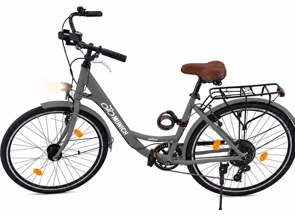 oToMUNICH Plus Boring Grey 28 Zoll Fahrrad, Shimano 7-Gang, Produktbild 