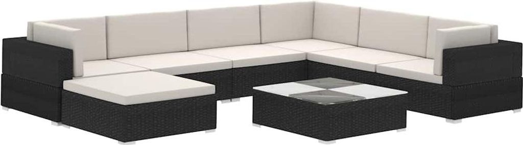 vidaXL 8-tlg. Set de salon de jardin avec auflagen Poly Image du produit 