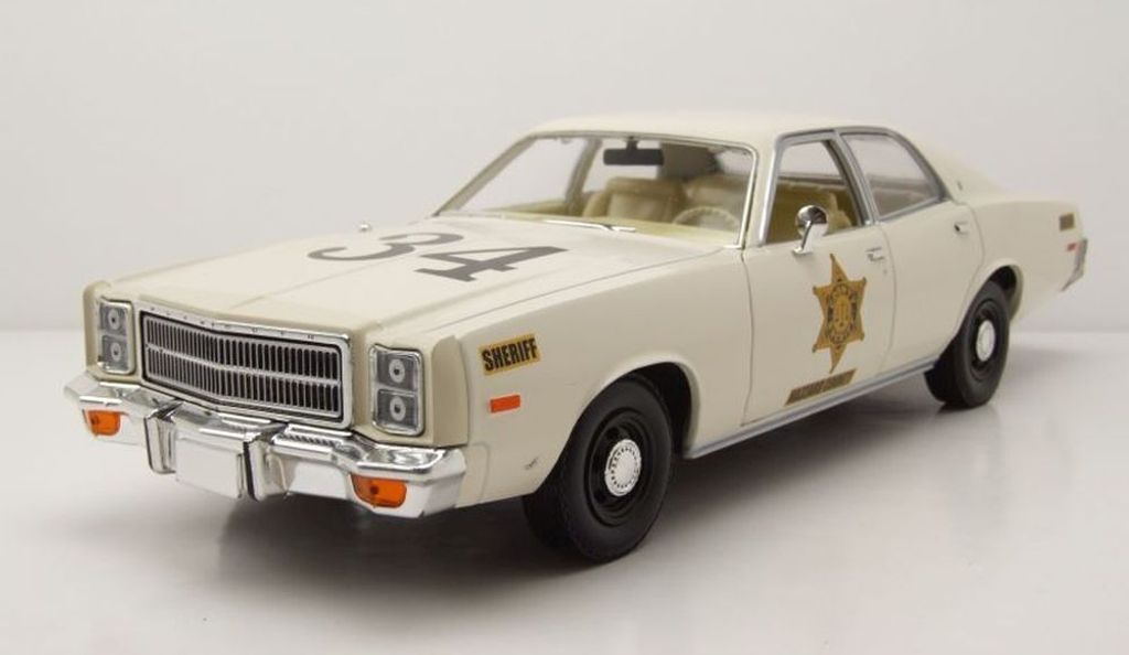 Greenlight Collectibles 19112 Plymouth Fury #34 Riverton Sheriff 1977 beige 1:18