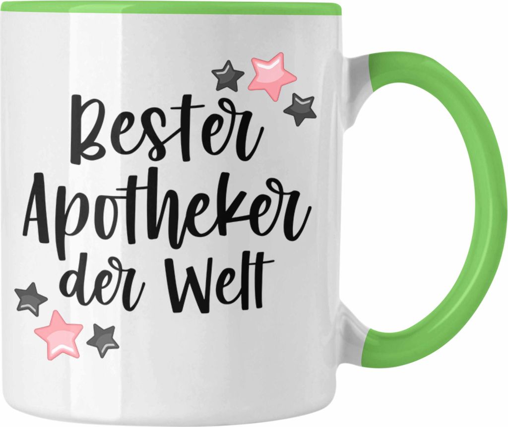 Trendation - Apotheker Geschenk Tasse Kaffeetasse Kaffeetasse Bester Apotheker Pharmazeut Arzneikundiger (Grün)