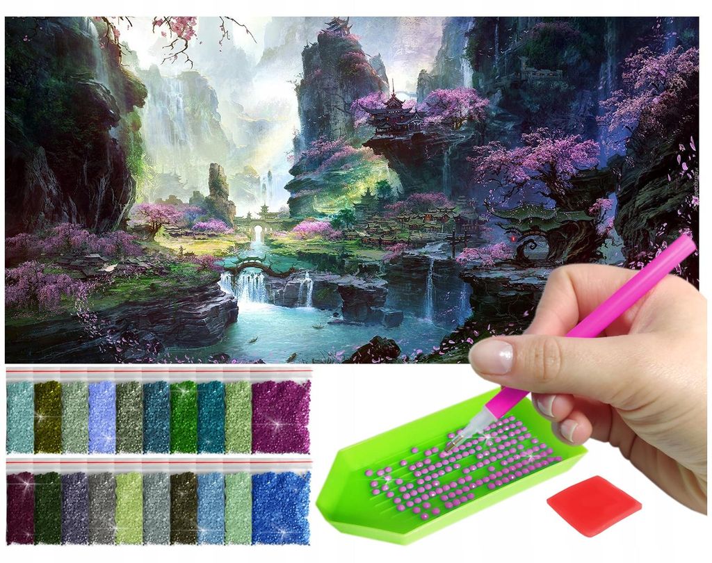 Haft diamentowy ARTULIO - Fantastyczna kraina z wodospadami Zdjęcie produktu 