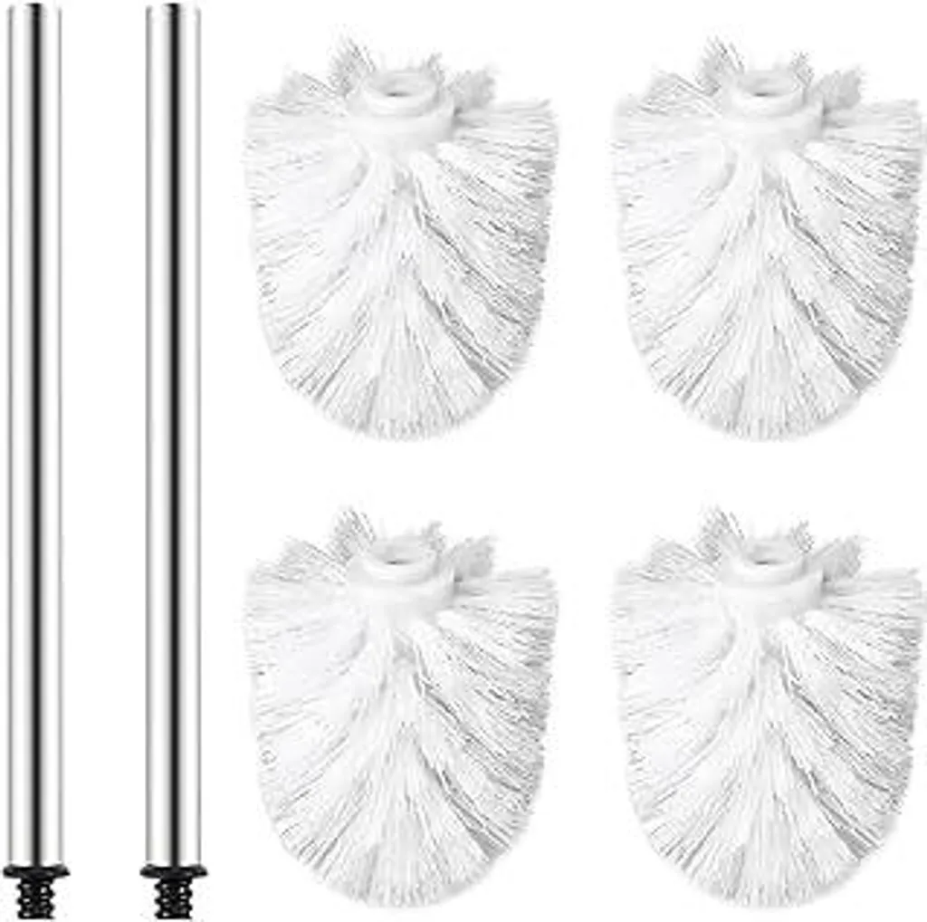 Set Igiene Bagno 4 Scopini WC - Manico Acciaio Inox Antiruggine