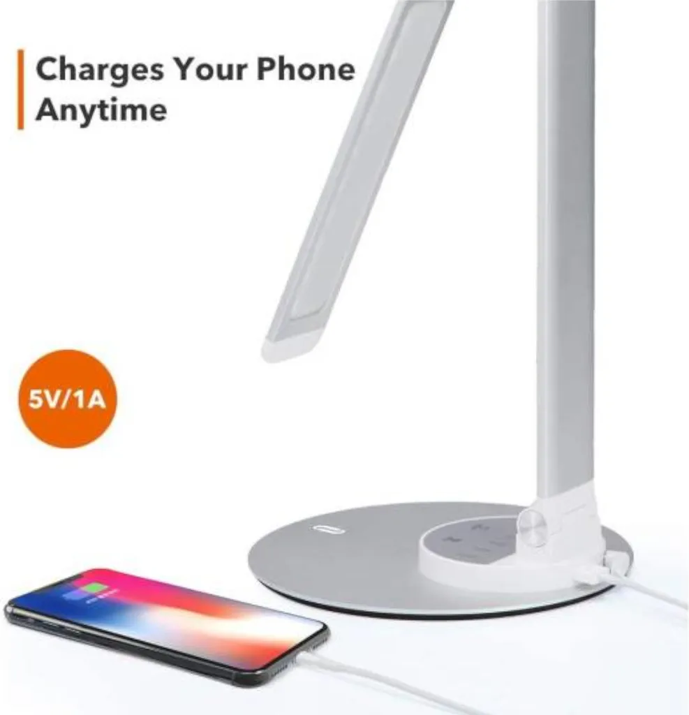 Lampe de Bureau LED Argent Design avec Bras Ajustable TaoTronics 10W - 6