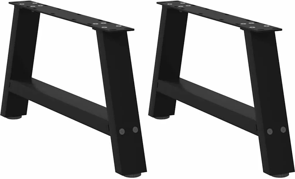 Gambe Tavolino a Forma di A Nero 70x30 cm Acciaio - Stile Industrial