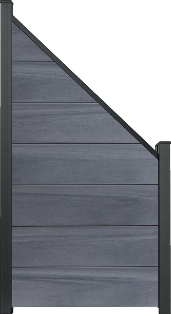 GroJa Solid Grande BPC Stecksystem Bausatz - Schräg Steingrau co-extrudiert