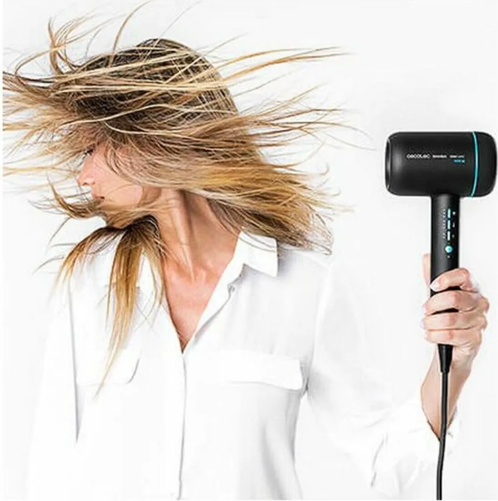 Sèche-cheveux moteur numérique puissant Cecotec Bamba 1800W avec ions