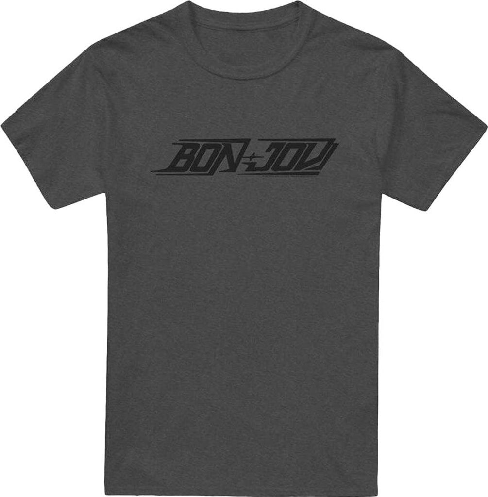 Bon Jovi - "New" T-Shirt für Herren/Damen Uni, meliert TV28009 (3XL) (Holzkohle)
