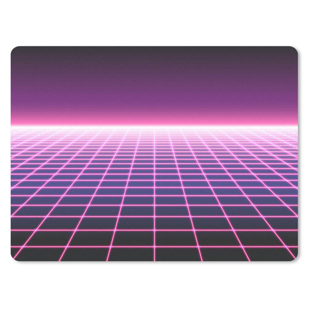 MuchoWow Gaming Mauspad Mousepad Spiele - Retro - Neon 40x30 cm - Mousepads - Maus Mat - Pad - Mausunterlage - Anti Rutsch