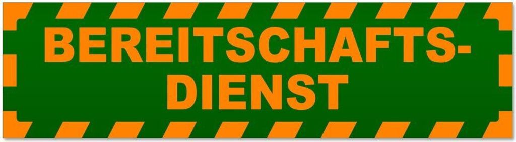 Kiwistar - Autoaufkleber - Orange - Grün - 60 x 16 cm - Bereitschaftsdienst gestreift - Hinweis Aufkleber Sticker für Auto, Kfz, Fahrrad, PKW, LKW