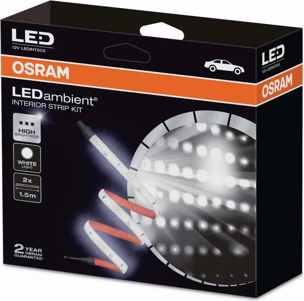 OSRAM LEDINT203 Éclairage Intérieur 12V 12W - Boîte de 2 Ampoules LED