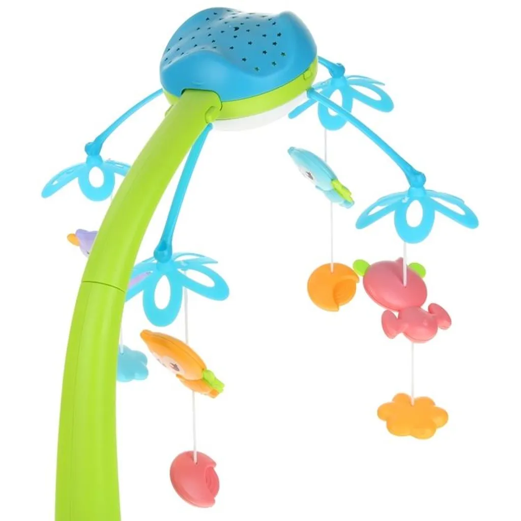 Solution sommeil bébé : Carrousel musical avec projecteur bleu nuit