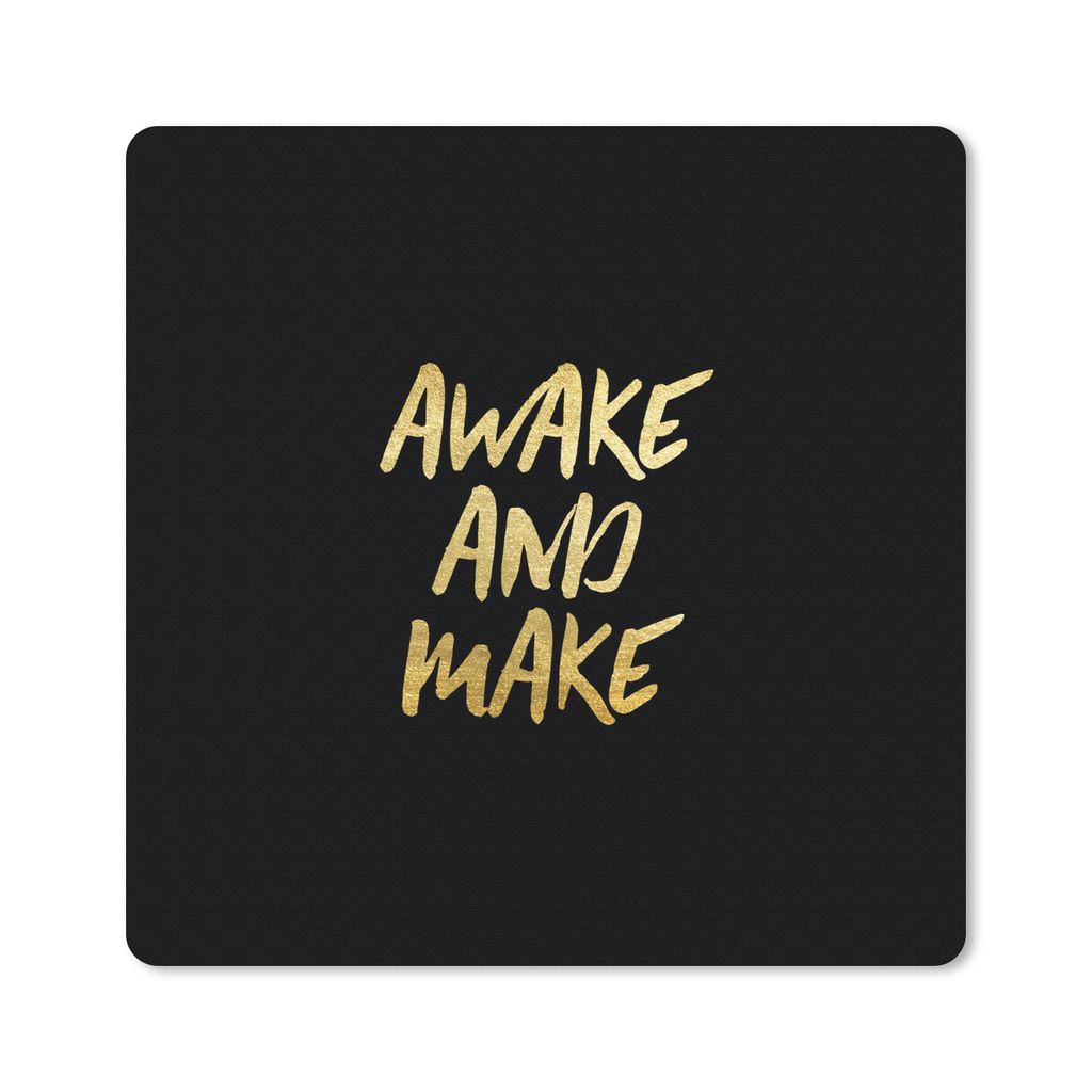 MuchoWow® Mauspad Mousepad Zitat - Kreativ - Gold - Schwarz Produktbild 